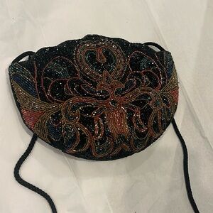 Vintage Handmade Asian Sequin Purse